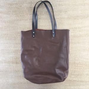 Two Tone Leather Tote